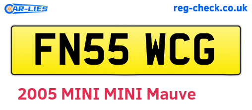 FN55WCG are the vehicle registration plates.