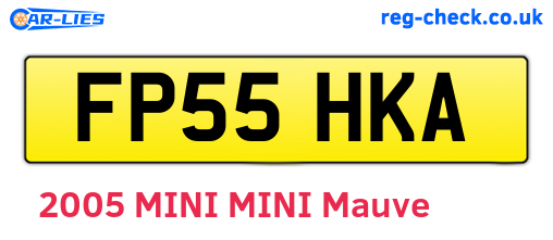 FP55HKA are the vehicle registration plates.