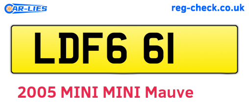 LDF661 are the vehicle registration plates.