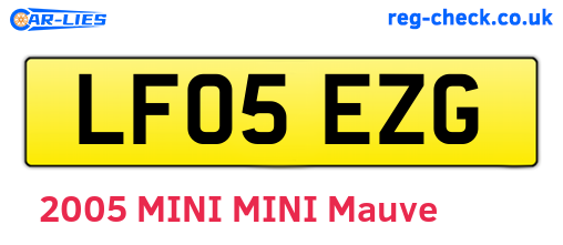 LF05EZG are the vehicle registration plates.