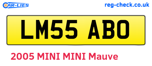 LM55ABO are the vehicle registration plates.