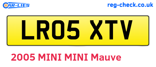 LR05XTV are the vehicle registration plates.