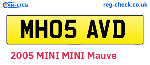 MH05AVD are the vehicle registration plates.
