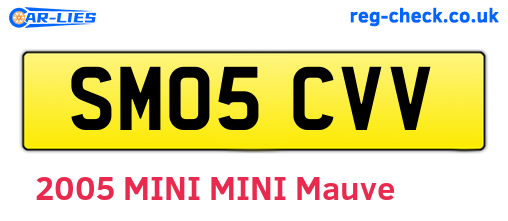 SM05CVV are the vehicle registration plates.