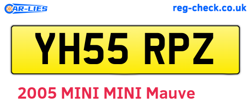 YH55RPZ are the vehicle registration plates.