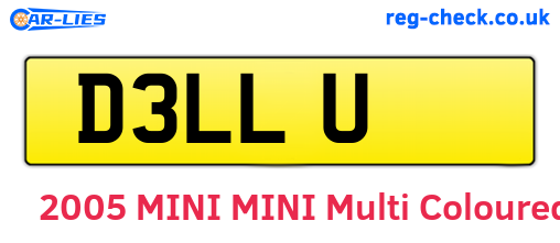 D3LLU are the vehicle registration plates.