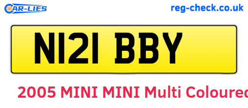 N121BBY are the vehicle registration plates.