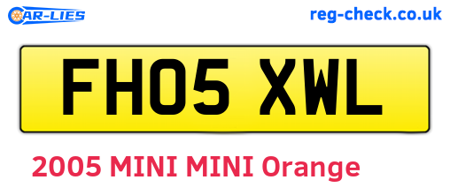 FH05XWL are the vehicle registration plates.