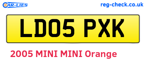 LD05PXK are the vehicle registration plates.