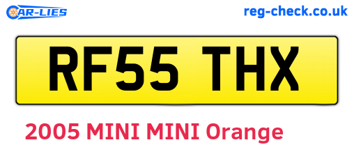 RF55THX are the vehicle registration plates.