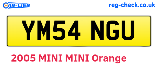 YM54NGU are the vehicle registration plates.