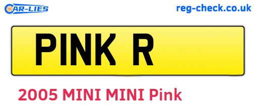 P1NKR are the vehicle registration plates.