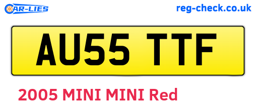 AU55TTF are the vehicle registration plates.