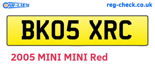 BK05XRC are the vehicle registration plates.