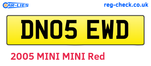 DN05EWD are the vehicle registration plates.