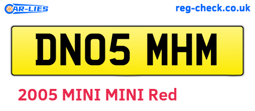 DN05MHM are the vehicle registration plates.