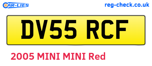 DV55RCF are the vehicle registration plates.