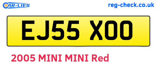 EJ55XOO are the vehicle registration plates.