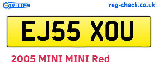 EJ55XOU are the vehicle registration plates.