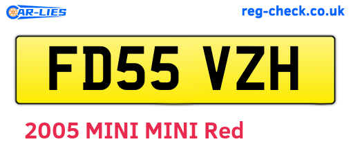 FD55VZH are the vehicle registration plates.