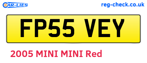 FP55VEY are the vehicle registration plates.