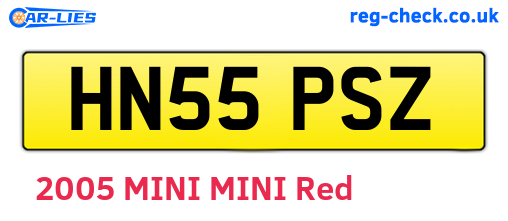 HN55PSZ are the vehicle registration plates.