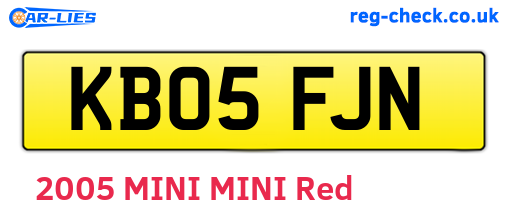 KB05FJN are the vehicle registration plates.