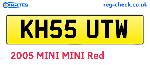 KH55UTW are the vehicle registration plates.