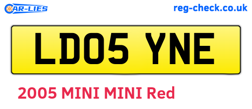 LD05YNE are the vehicle registration plates.