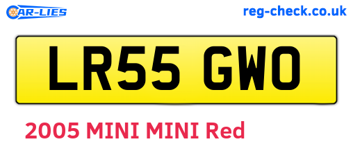 LR55GWO are the vehicle registration plates.