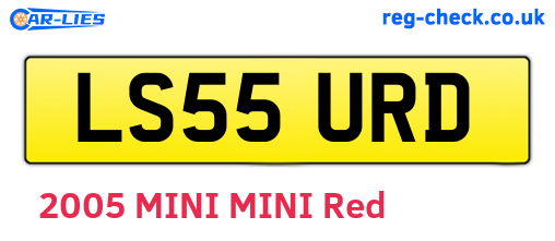 LS55URD are the vehicle registration plates.