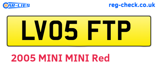 LV05FTP are the vehicle registration plates.