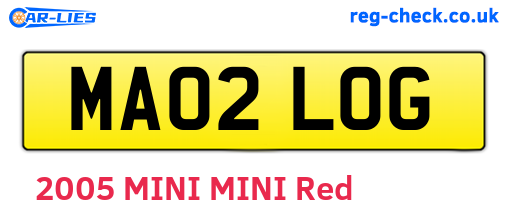 MA02LOG are the vehicle registration plates.