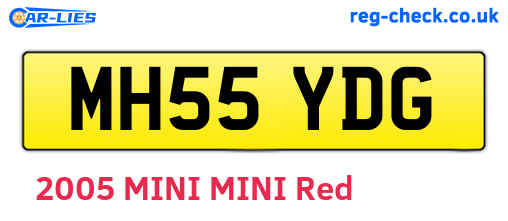 MH55YDG are the vehicle registration plates.
