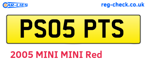 PS05PTS are the vehicle registration plates.