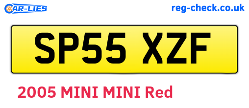 SP55XZF are the vehicle registration plates.