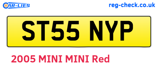 ST55NYP are the vehicle registration plates.