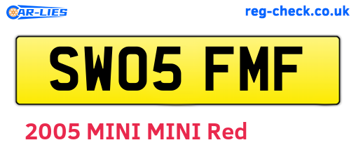 SW05FMF are the vehicle registration plates.