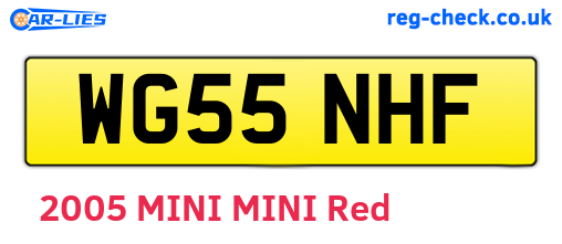 WG55NHF are the vehicle registration plates.