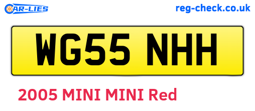 WG55NHH are the vehicle registration plates.