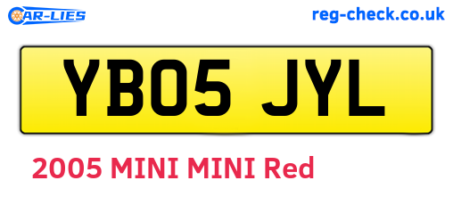 YB05JYL are the vehicle registration plates.