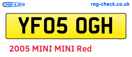 YF05OGH are the vehicle registration plates.