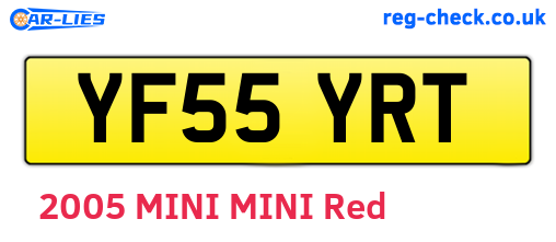 YF55YRT are the vehicle registration plates.