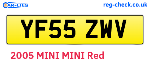 YF55ZWV are the vehicle registration plates.