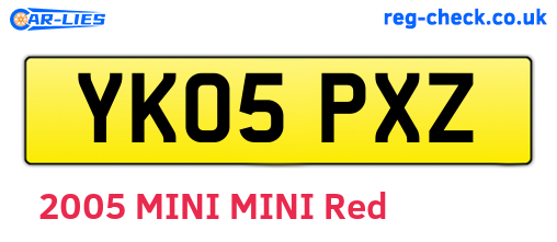 YK05PXZ are the vehicle registration plates.