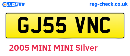 GJ55VNC are the vehicle registration plates.