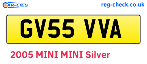 GV55VVA are the vehicle registration plates.