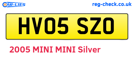 HV05SZO are the vehicle registration plates.