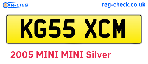 KG55XCM are the vehicle registration plates.