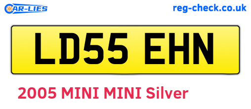 LD55EHN are the vehicle registration plates.